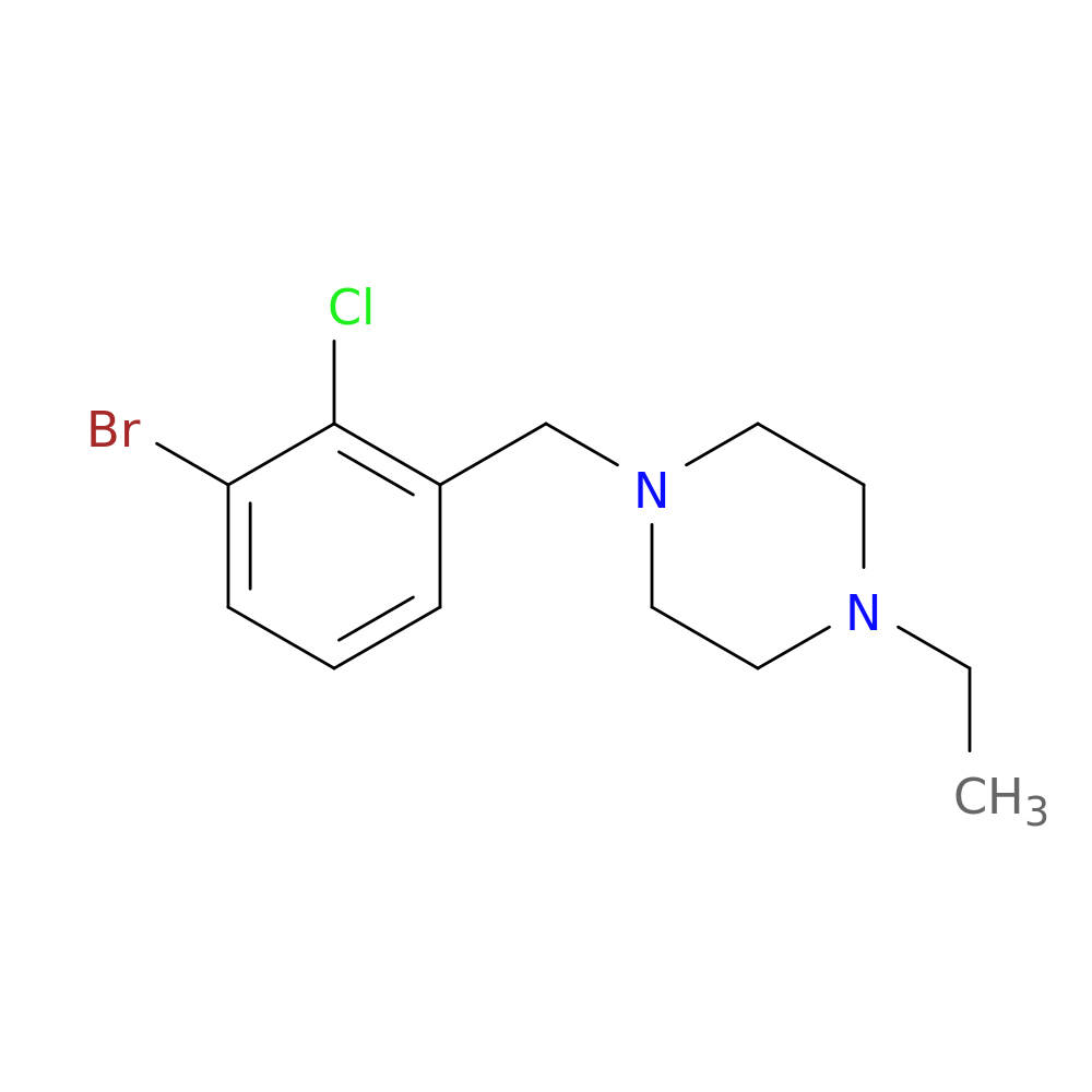 1-(3-Bromo-2-chloro-benzyl)-4-ethyl-piperazine
