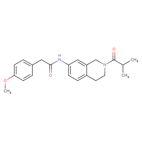 2-(4-methoxyphenyl)-N-[2-(2-methylpropanoyl)-1,2,3,4-tetrahydroisoquinolin-7-yl]acetamide