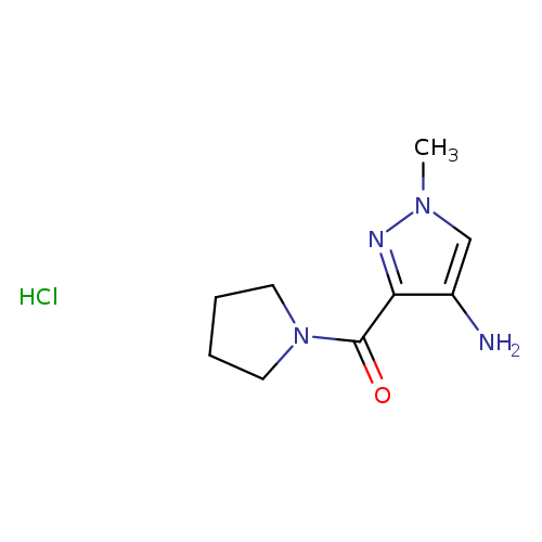 1-methyl-3-(pyrrolidine-1-carbonyl)-1H-pyrazol-4-amine hydrochloride