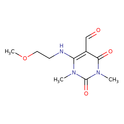 6-[(2-Methoxyethyl)amino]-1,3-dimethyl-2,4-dioxo-1,2,3,4-tetrahydro-5-pyrimidinecarbaldehyde