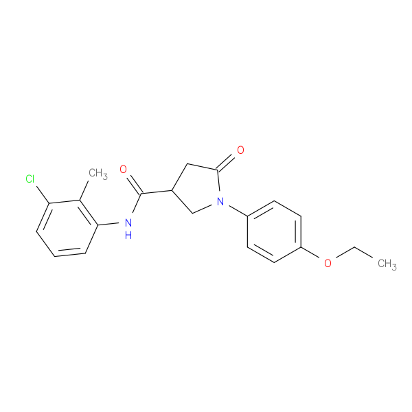 N-(3-chloro-2-methylphenyl)-1-(4-ethoxyphenyl)-5-oxo-3-pyrrolidinecarboxamide