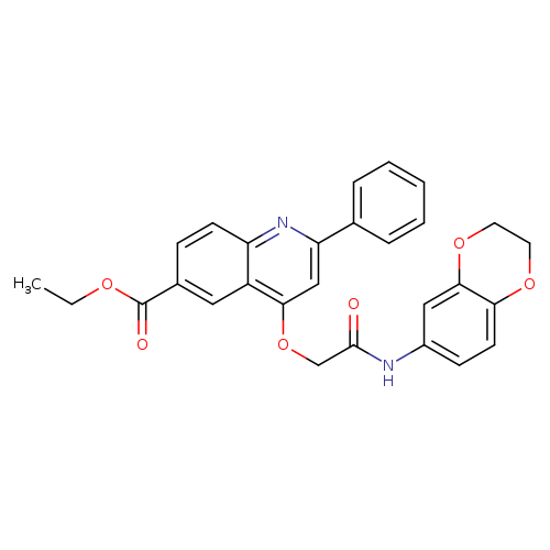 ethyl 4-{[(2,3-dihydro-1,4-benzodioxin-6-yl)carbamoyl]methoxy}-2-phenylquinoline-6-carboxylate