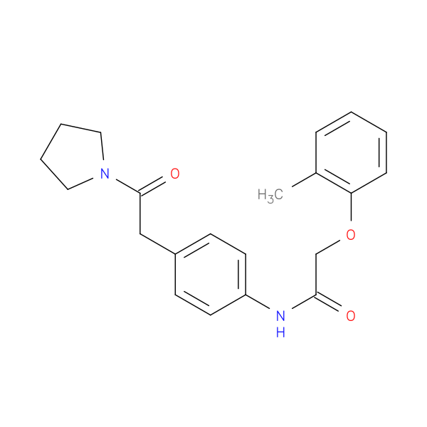 2-(2-methylphenoxy)-N-{4-[2-oxo-2-(pyrrolidin-1-yl)ethyl]phenyl}acetamide