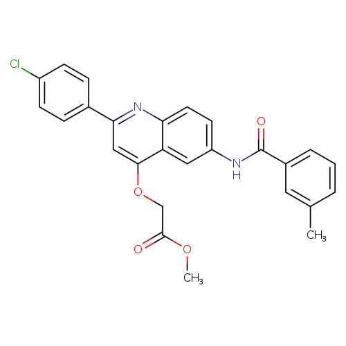 methyl 2-{[2-(4-chlorophenyl)-6-(3-methylbenzamido)quinolin-4-yl]oxy}acetate