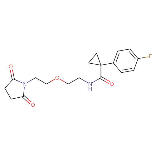 N-{2-[2-(2,5-dioxopyrrolidin-1-yl)ethoxy]ethyl}-1-(4-fluorophenyl)cyclopropane-1-carboxamide