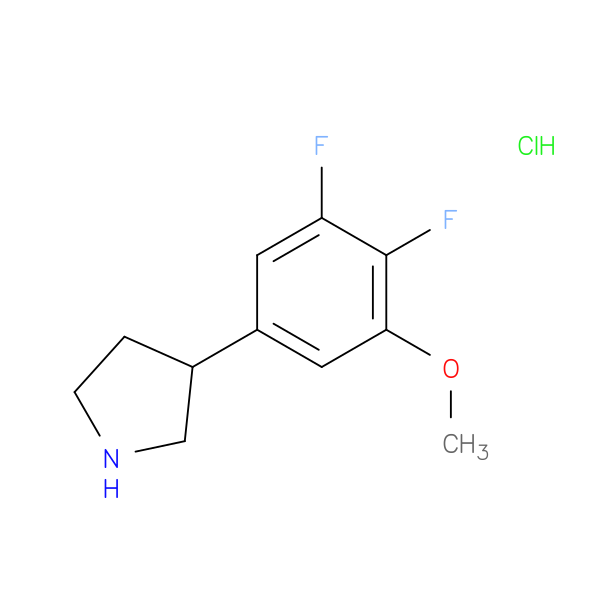 3-(3,4-difluoro-5-methoxyphenyl)pyrrolidine hydrochloride
