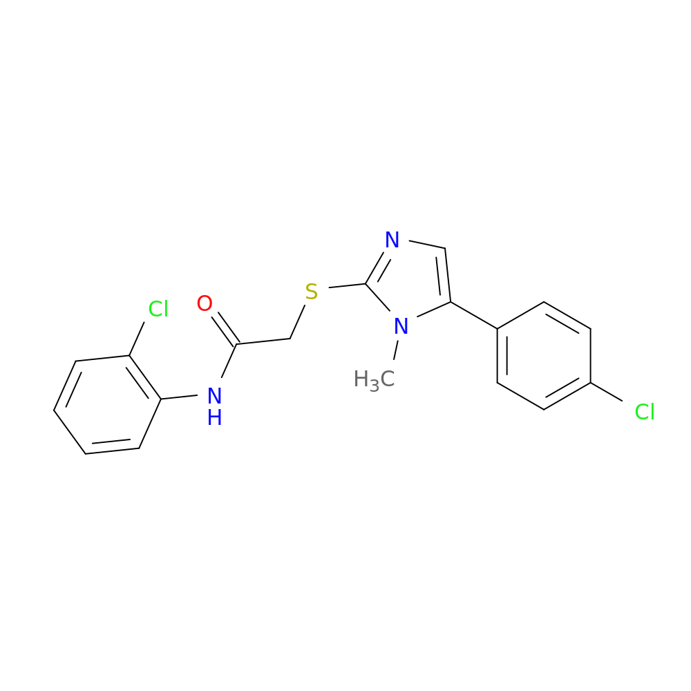 N-(2-chlorophenyl)-2-{[5-(4-chlorophenyl)-1-methyl-1H-imidazol-2-yl]sulfanyl}acetamide