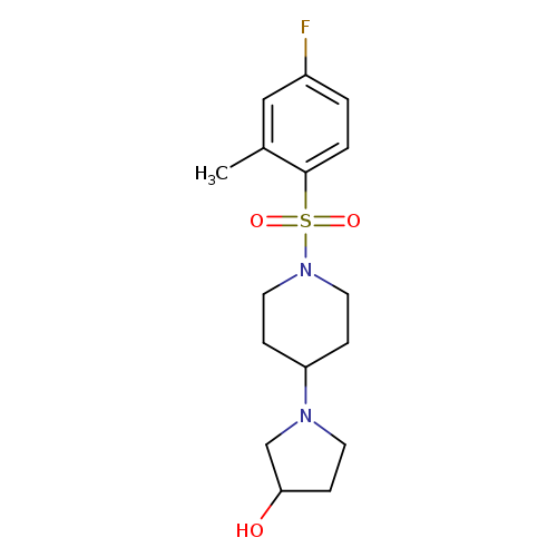 1-[1-(4-fluoro-2-methylbenzenesulfonyl)piperidin-4-yl]pyrrolidin-3-ol