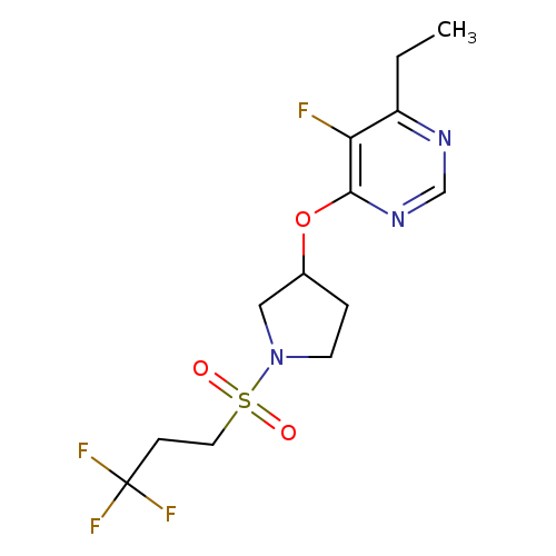 4-ethyl-5-fluoro-6-{[1-(3,3,3-trifluoropropanesulfonyl)pyrrolidin-3-yl]oxy}pyrimidine