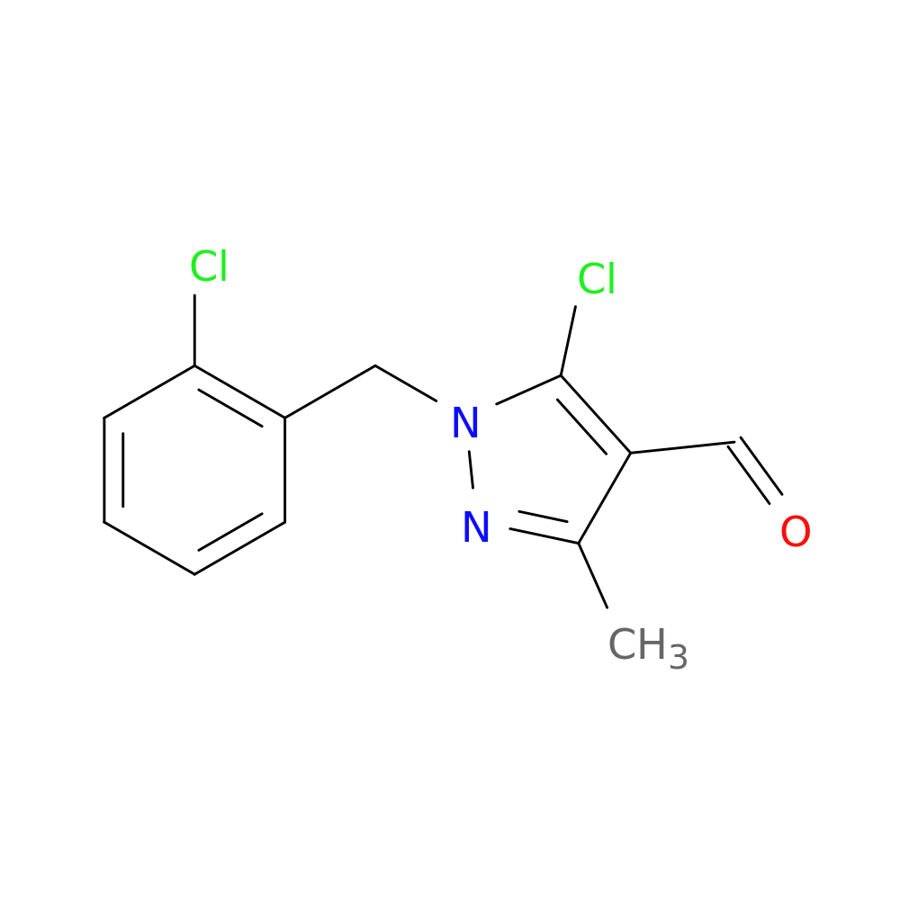 5-chloro-1-[(2-chlorophenyl)methyl]-3-methyl-1H-pyrazole-4-carbaldehyde