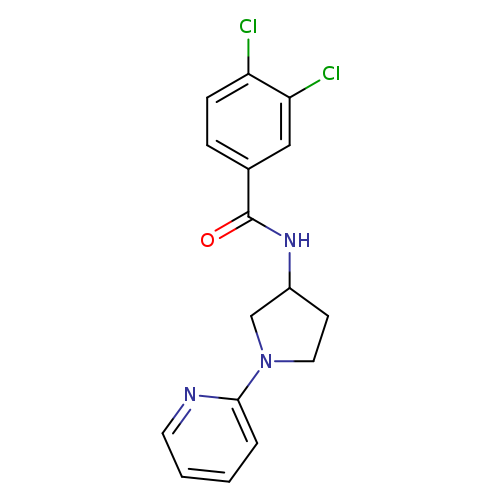 3,4-dichloro-N-[1-(pyridin-2-yl)pyrrolidin-3-yl]benzamide