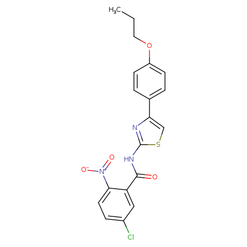5-chloro-2-nitro-N-[4-(4-propoxyphenyl)-1,3-thiazol-2-yl]benzamide