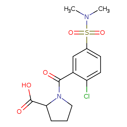 1-[2-chloro-5-(dimethylsulfamoyl)benzoyl]pyrrolidine-2-carboxylic acid