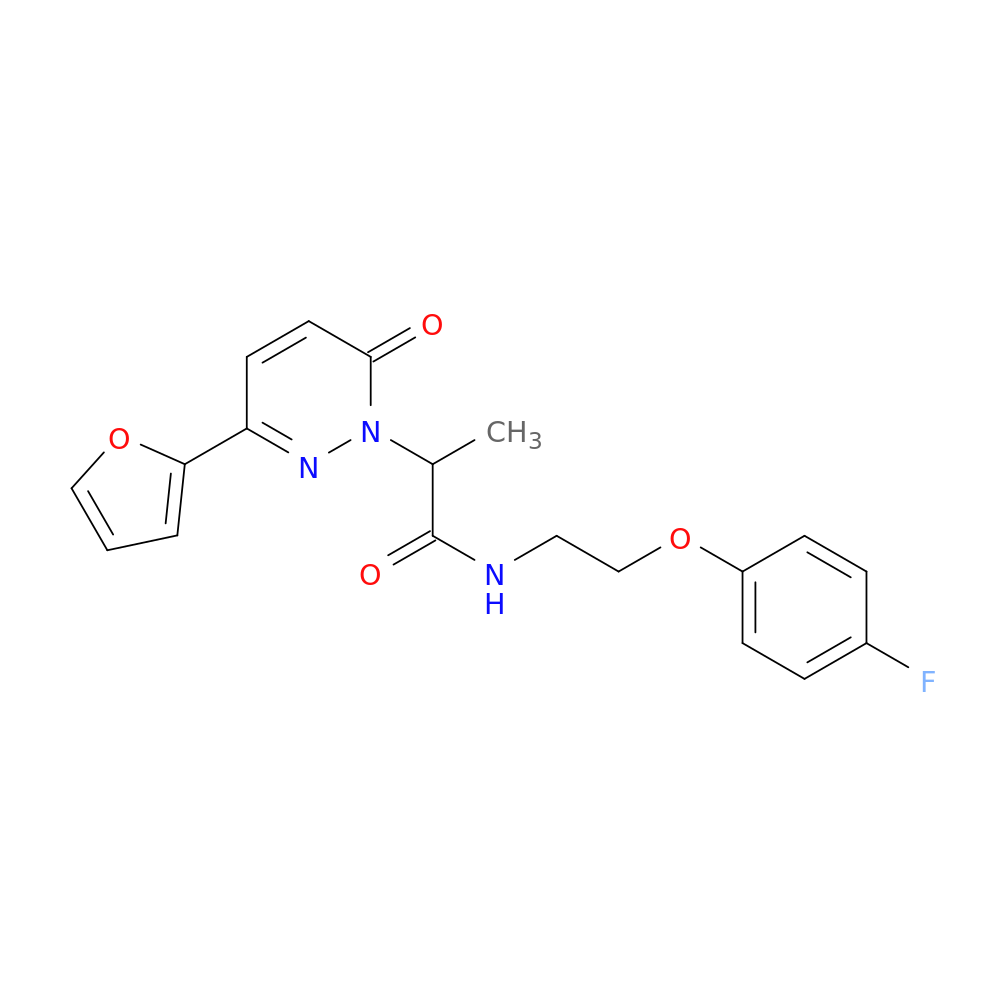 N-[2-(4-fluorophenoxy)ethyl]-2-[3-(furan-2-yl)-6-oxo-1,6-dihydropyridazin-1-yl]propanamide