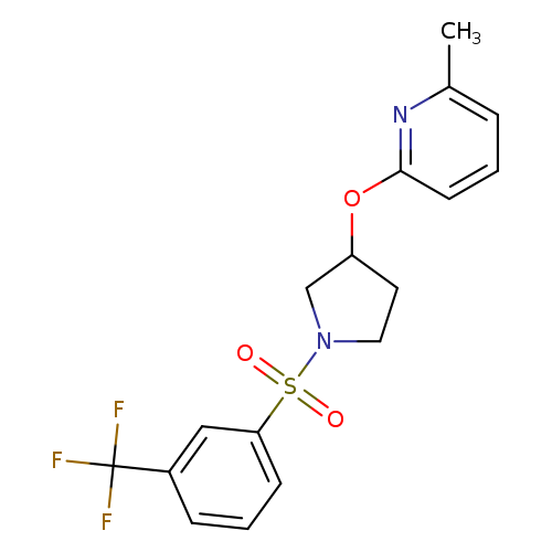 2-methyl-6-({1-[3-(trifluoromethyl)benzenesulfonyl]pyrrolidin-3-yl}oxy)pyridine
