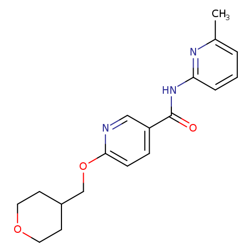 N-(6-methylpyridin-2-yl)-6-[(oxan-4-yl)methoxy]pyridine-3-carboxamide