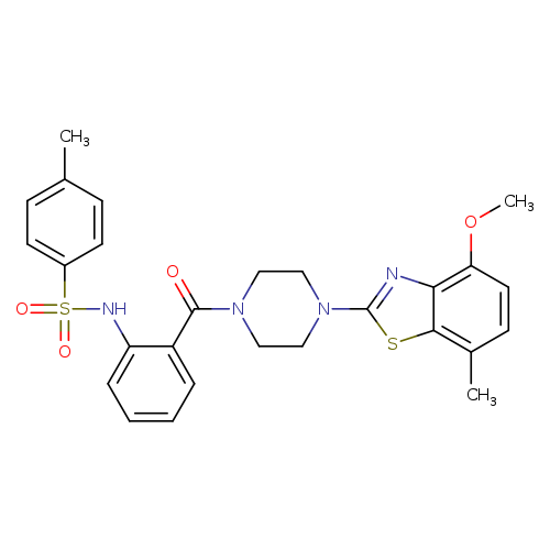 N-{2-[4-(4-methoxy-7-methyl-1,3-benzothiazol-2-yl)piperazine-1-carbonyl]phenyl}-4-methylbenzene-1-sulfonamide