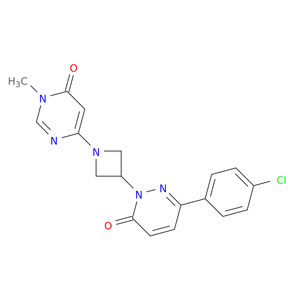 6-(4-chlorophenyl)-2-[1-(1-methyl-6-oxo-1,6-dihydropyrimidin-4-yl)azetidin-3-yl]-2,3-dihydropyridazin-3-one