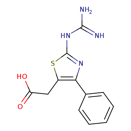 2-(2-carbamimidamido-4-phenyl-1,3-thiazol-5-yl)acetic acid