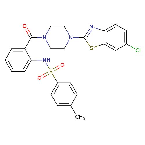 N-{2-[4-(6-chloro-1,3-benzothiazol-2-yl)piperazine-1-carbonyl]phenyl}-4-methylbenzene-1-sulfonamide