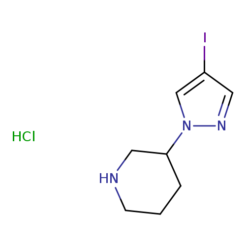 3-(4-Iodopyrazol-1-yl)piperidine, HCl