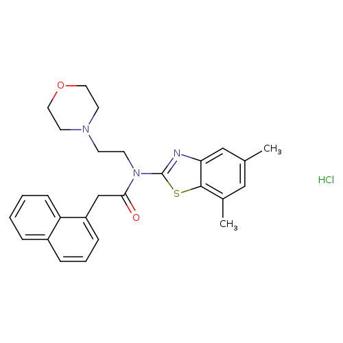 N-(5,7-dimethyl-1,3-benzothiazol-2-yl)-N-[2-(morpholin-4-yl)ethyl]-2-(naphthalen-1-yl)acetamide hydrochloride