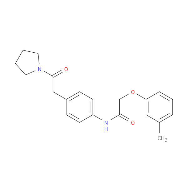 2-(3-methylphenoxy)-N-{4-[2-oxo-2-(pyrrolidin-1-yl)ethyl]phenyl}acetamide