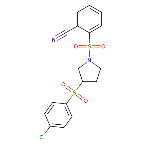 2-{[3-(4-chlorobenzenesulfonyl)pyrrolidin-1-yl]sulfonyl}benzonitrile