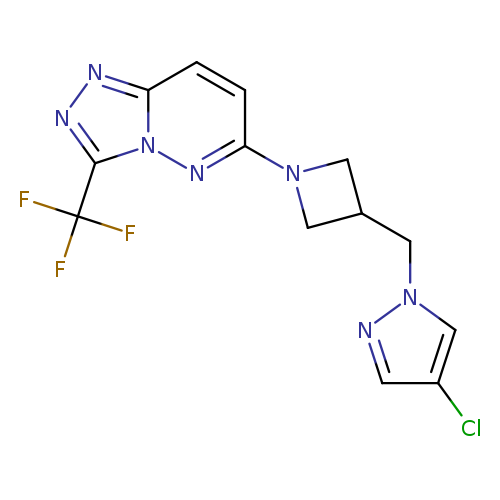 4-chloro-1-({1-[3-(trifluoromethyl)-[1,2,4]triazolo[4,3-b]pyridazin-6-yl]azetidin-3-yl}methyl)-1H-pyrazole