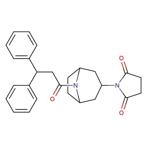 1-[8-(3,3-diphenylpropanoyl)-8-azabicyclo[3.2.1]octan-3-yl]pyrrolidine-2,5-dione