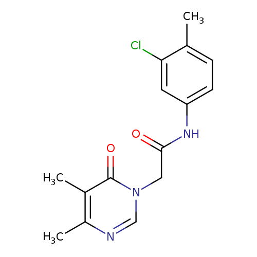 N-(3-chloro-4-methylphenyl)-2-(4,5-dimethyl-6-oxo-1,6-dihydropyrimidin-1-yl)acetamide