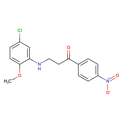 3-[(5-chloro-2-methoxyphenyl)amino]-1-(4-nitrophenyl)propan-1-one
