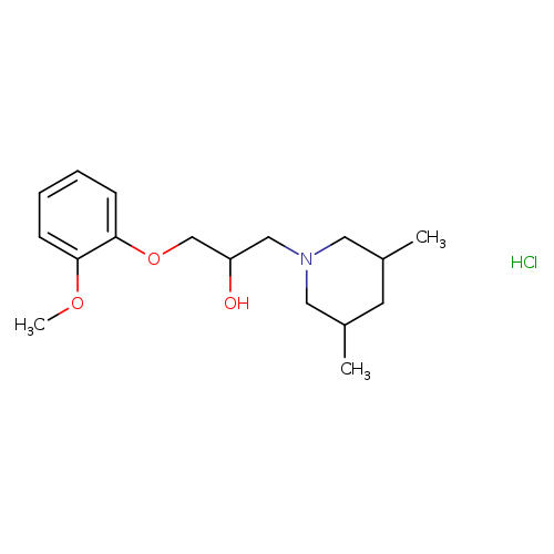 1-(3,5-dimethylpiperidin-1-yl)-3-(2-methoxyphenoxy)propan-2-ol hydrochloride
