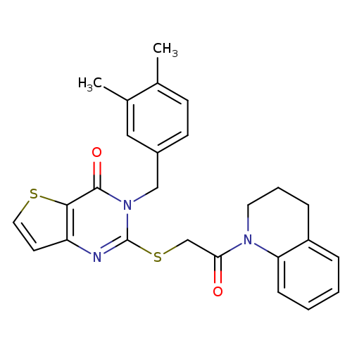 3-[(3,4-dimethylphenyl)methyl]-2-{[2-oxo-2-(1,2,3,4-tetrahydroquinolin-1-yl)ethyl]sulfanyl}-3H,4H-thieno[3,2-d]pyrimidin-4-one