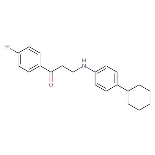 1-(4-bromophenyl)-3-[(4-cyclohexylphenyl)amino]propan-1-one