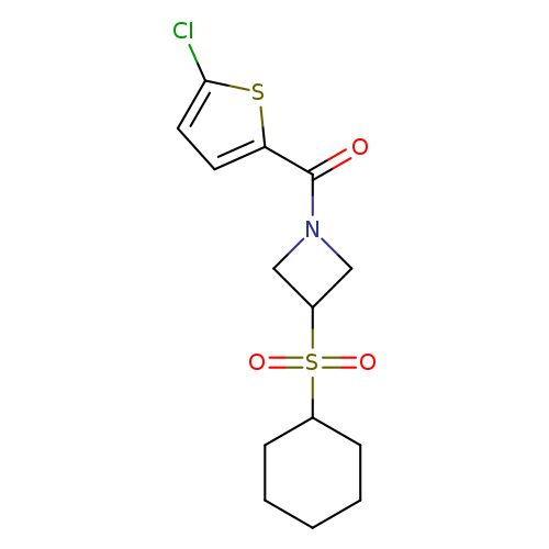 1-(5-chlorothiophene-2-carbonyl)-3-(cyclohexanesulfonyl)azetidine