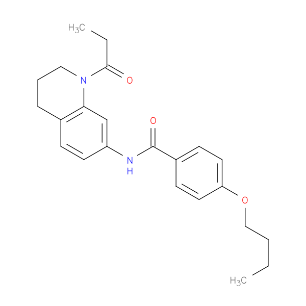 4-butoxy-N-(1-propanoyl-1,2,3,4-tetrahydroquinolin-7-yl)benzamide