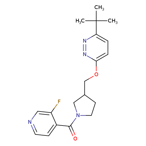 3-tert-butyl-6-{[1-(3-fluoropyridine-4-carbonyl)pyrrolidin-3-yl]methoxy}pyridazine