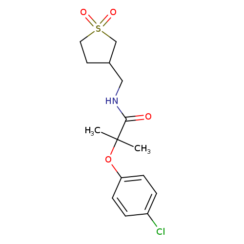 2-(4-chlorophenoxy)-N-[(1,1-dioxo-1lambda6-thiolan-3-yl)methyl]-2-methylpropanamide