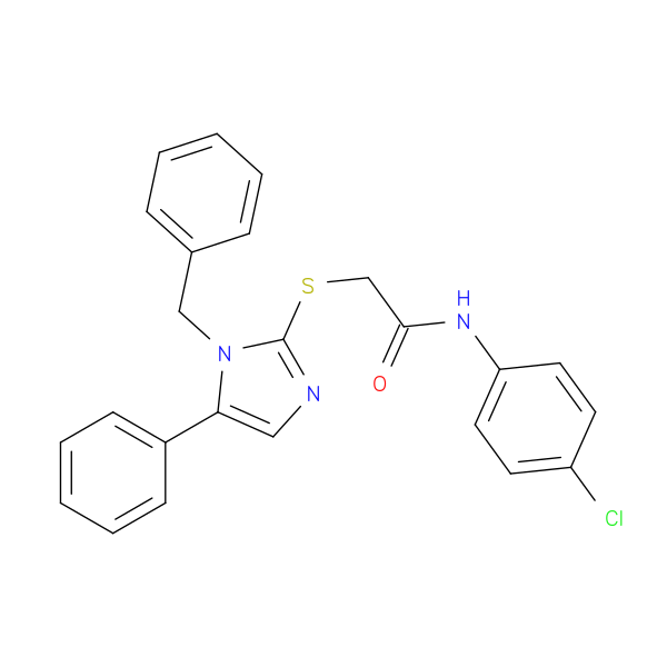 2-[(1-benzyl-5-phenyl-1H-imidazol-2-yl)sulfanyl]-N-(4-chlorophenyl)acetamide