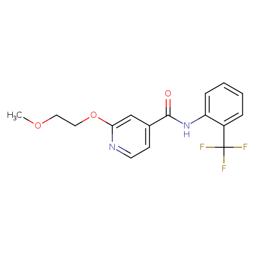 2-(2-methoxyethoxy)-N-[2-(trifluoromethyl)phenyl]pyridine-4-carboxamide
