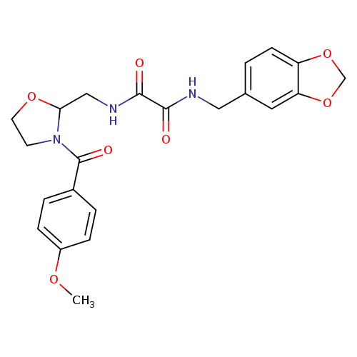 N'-[(2H-1,3-benzodioxol-5-yl)methyl]-N-{[3-(4-methoxybenzoyl)-1,3-oxazolidin-2-yl]methyl}ethanediamide