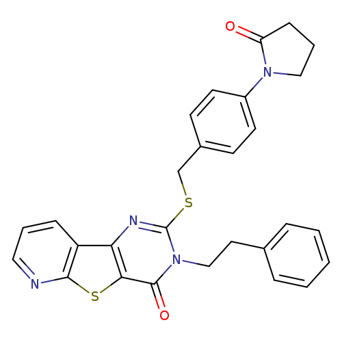 4-({[4-(2-oxopyrrolidin-1-yl)phenyl]methyl}sulfanyl)-5-(2-phenylethyl)-8-thia-3,5,10-triazatricyclo[7.4.0.0^{2,7}]trideca-1(9),2(7),3,10,12-pentaen-6-one
