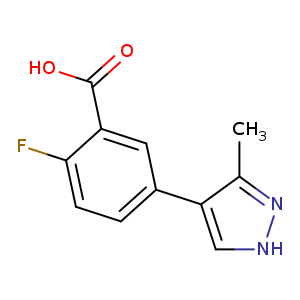 2-fluoro-5-(3-methyl-1h-pyrazol-4-yl)benzoic acid