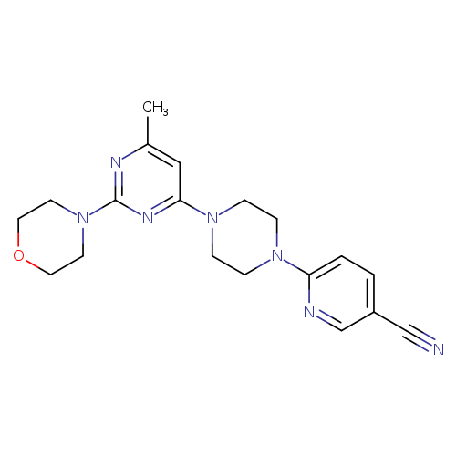6-{4-[6-methyl-2-(morpholin-4-yl)pyrimidin-4-yl]piperazin-1-yl}pyridine-3-carbonitrile