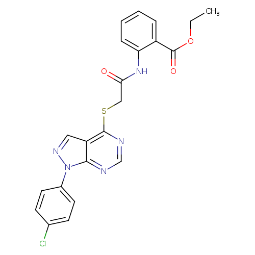 ethyl 2-(2-{[1-(4-chlorophenyl)-1H-pyrazolo[3,4-d]pyrimidin-4-yl]sulfanyl}acetamido)benzoate