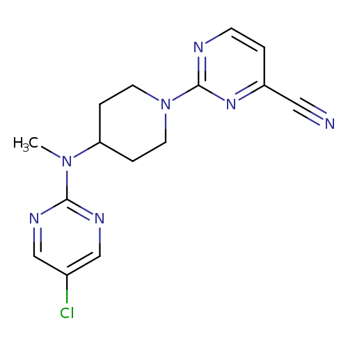 2-{4-[(5-chloropyrimidin-2-yl)(methyl)amino]piperidin-1-yl}pyrimidine-4-carbonitrile