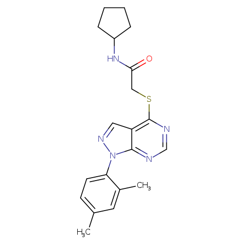 N-cyclopentyl-2-{[1-(2,4-dimethylphenyl)-1H-pyrazolo[3,4-d]pyrimidin-4-yl]sulfanyl}acetamide