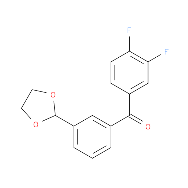 3,4-Difluoro-3'-(1,3-dioxolan-2-yl)benzophenone