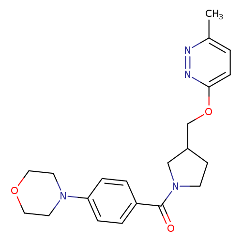 4-[4-(3-{[(6-methylpyridazin-3-yl)oxy]methyl}pyrrolidine-1-carbonyl)phenyl]morpholine